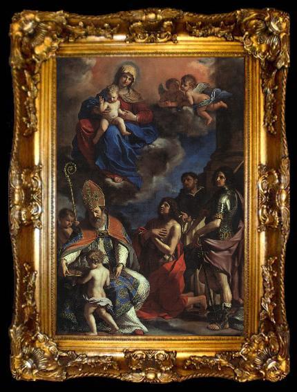 framed   Giovanni Francesco  Guercino Virgin and Child with the Patron Saints of Modena, ta009-2